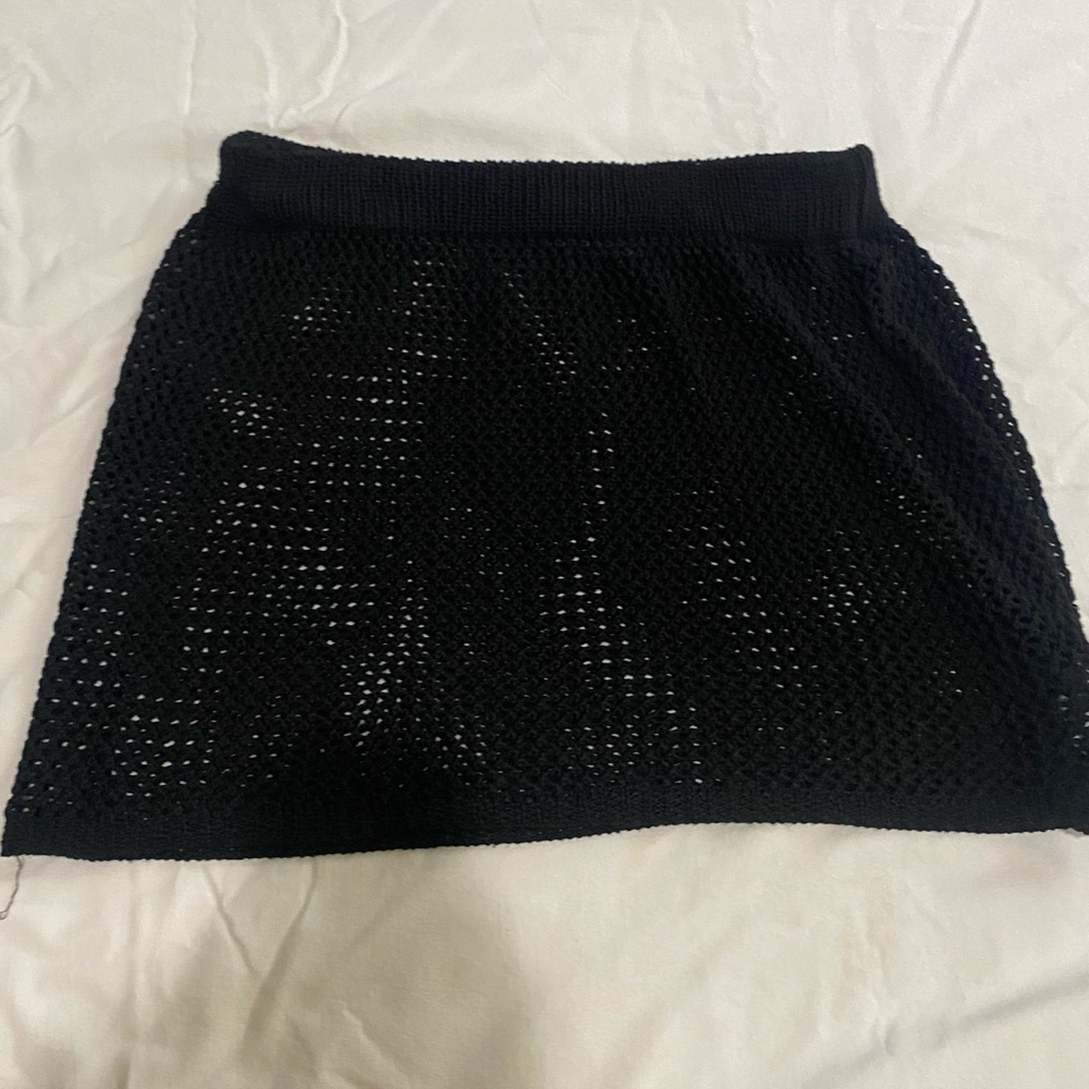 Black Crochet Skirt